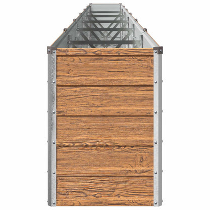 vidaXL Raised Garden Bed Wood Brown 600 x 40 x 55 cm cold-rolled steel