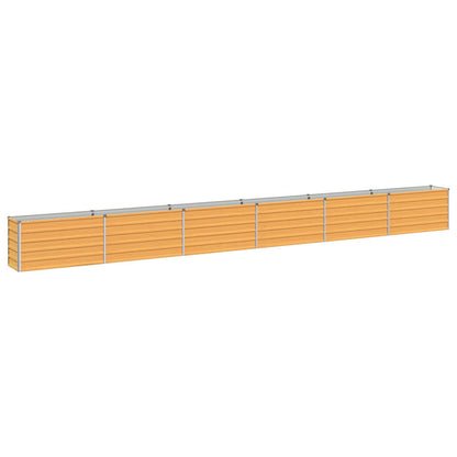 vidaXL Raised Garden Bed Natural 600 x 40 x 55 cm cold-rolled steel