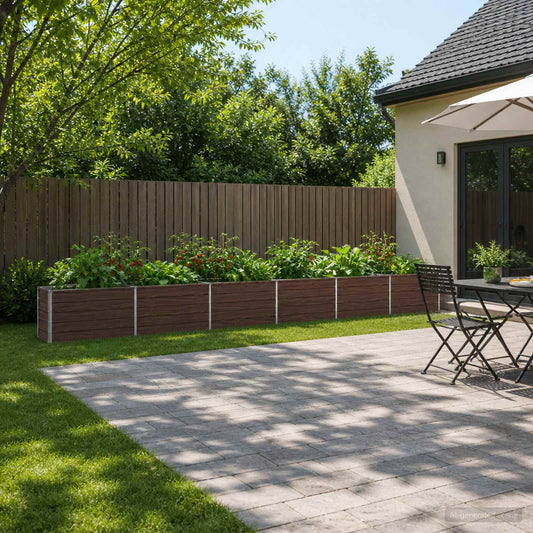 vidaXL Raised Garden Bed Black 600 x 40 x 55 cm cold-rolled steel