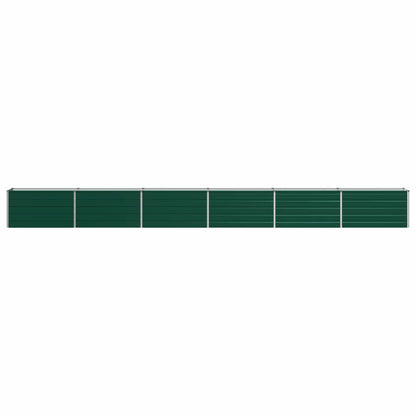 vidaXL Raised Garden Bed Green 600 x 40 x 55 cm cold-rolled steeel