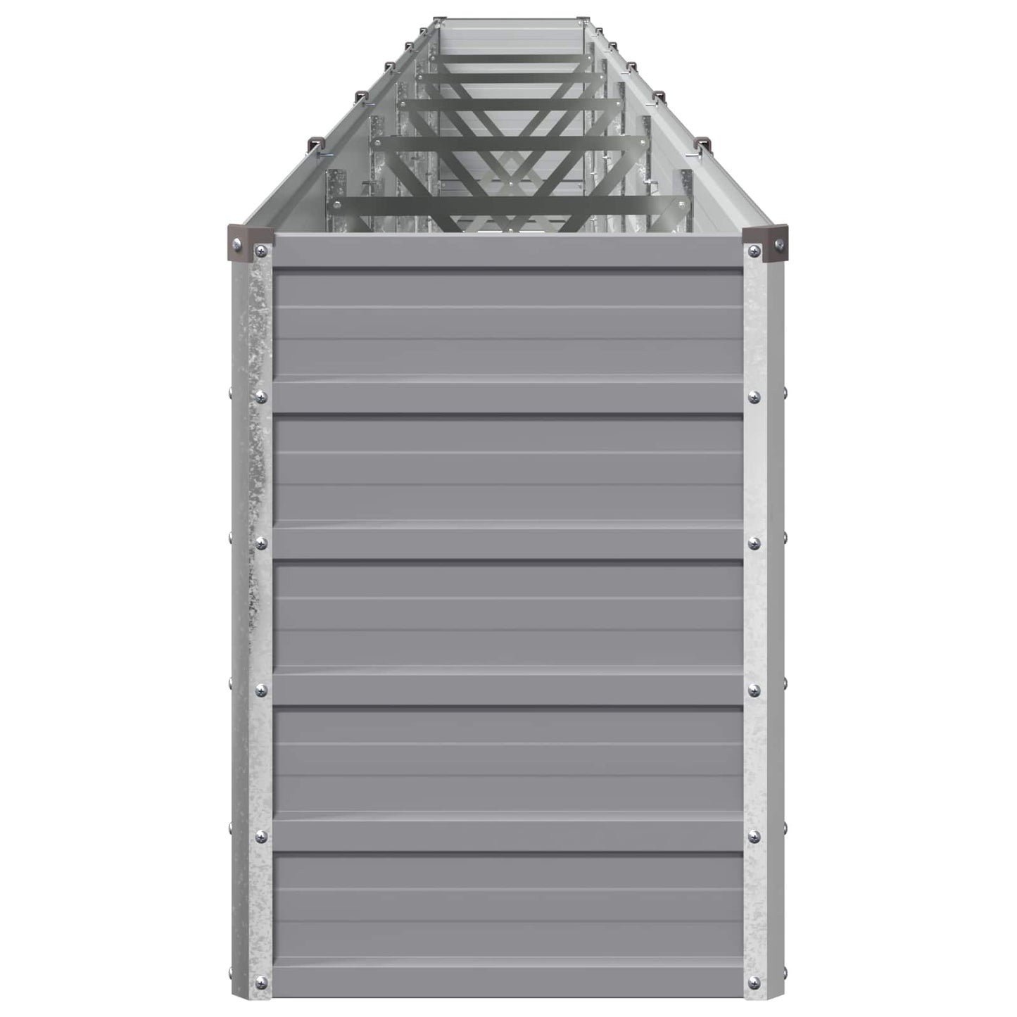vidaXL Raised Garden Bed Grey 600 x 40 x 55 cm cold-rolled steel