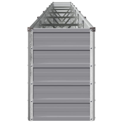 vidaXL Raised Garden Bed Grey 600 x 40 x 55 cm cold-rolled steel