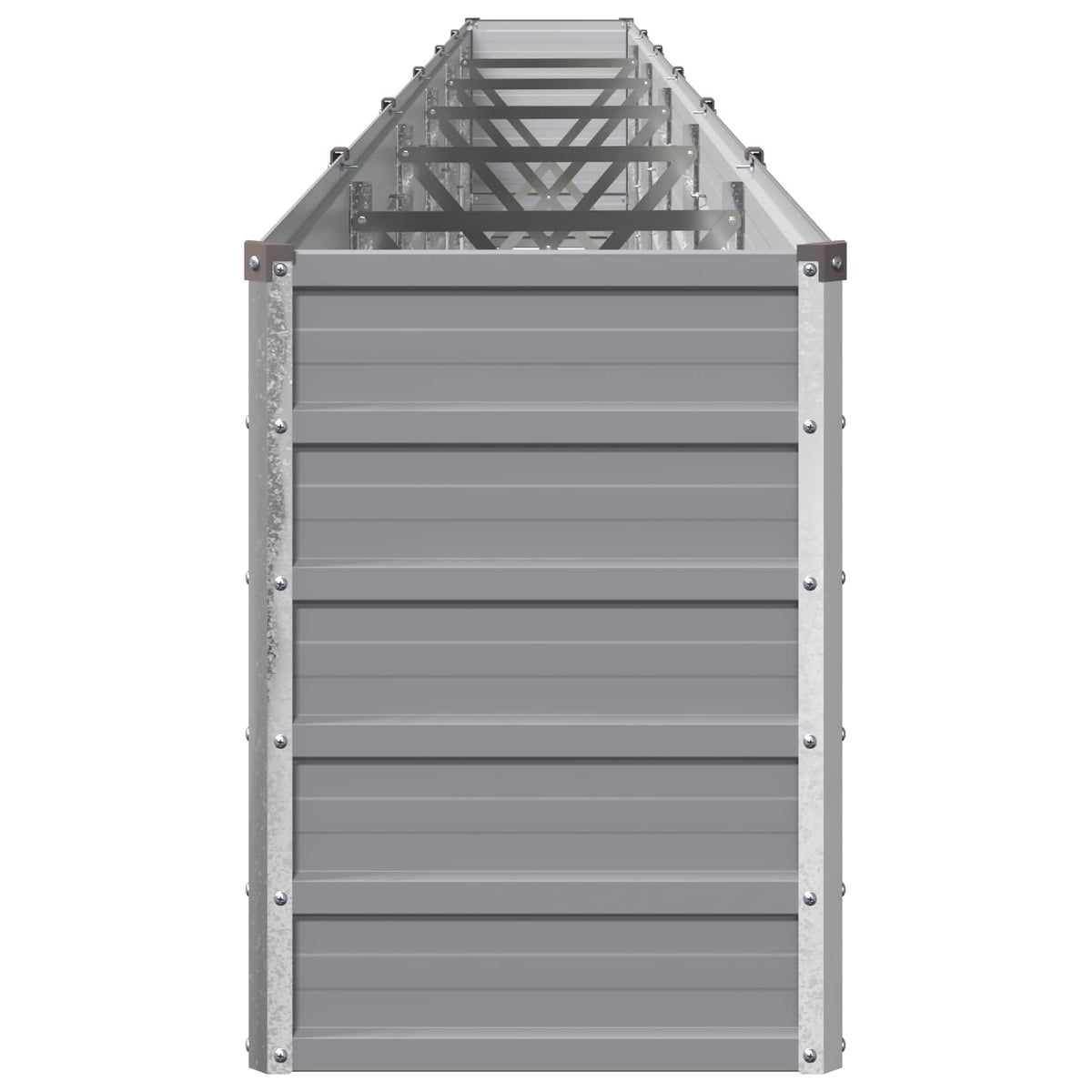 vidaXL Raised Garden Bed Grey 600 x 40 x 55 cm Galvanised Steel