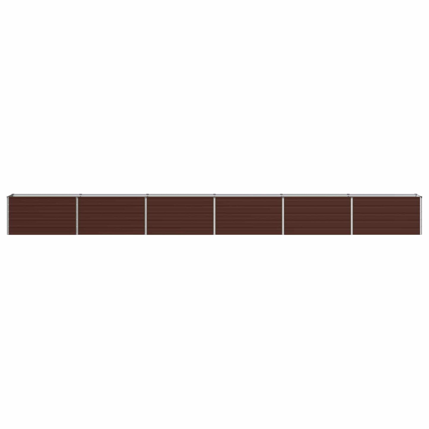 vidaXL Raised Garden Bed Brown 600 x 40 x 55 cm cold-rolled steel