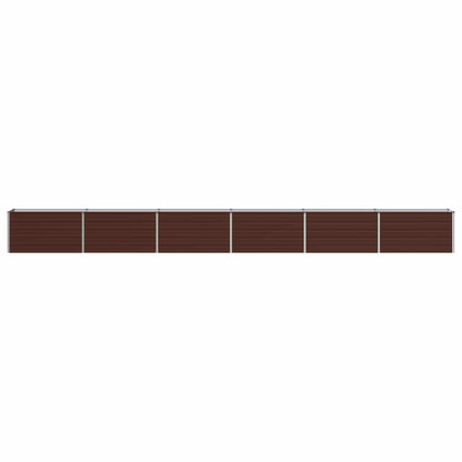 vidaXL Raised Garden Bed Brown 600 x 40 x 55 cm cold-rolled steel
