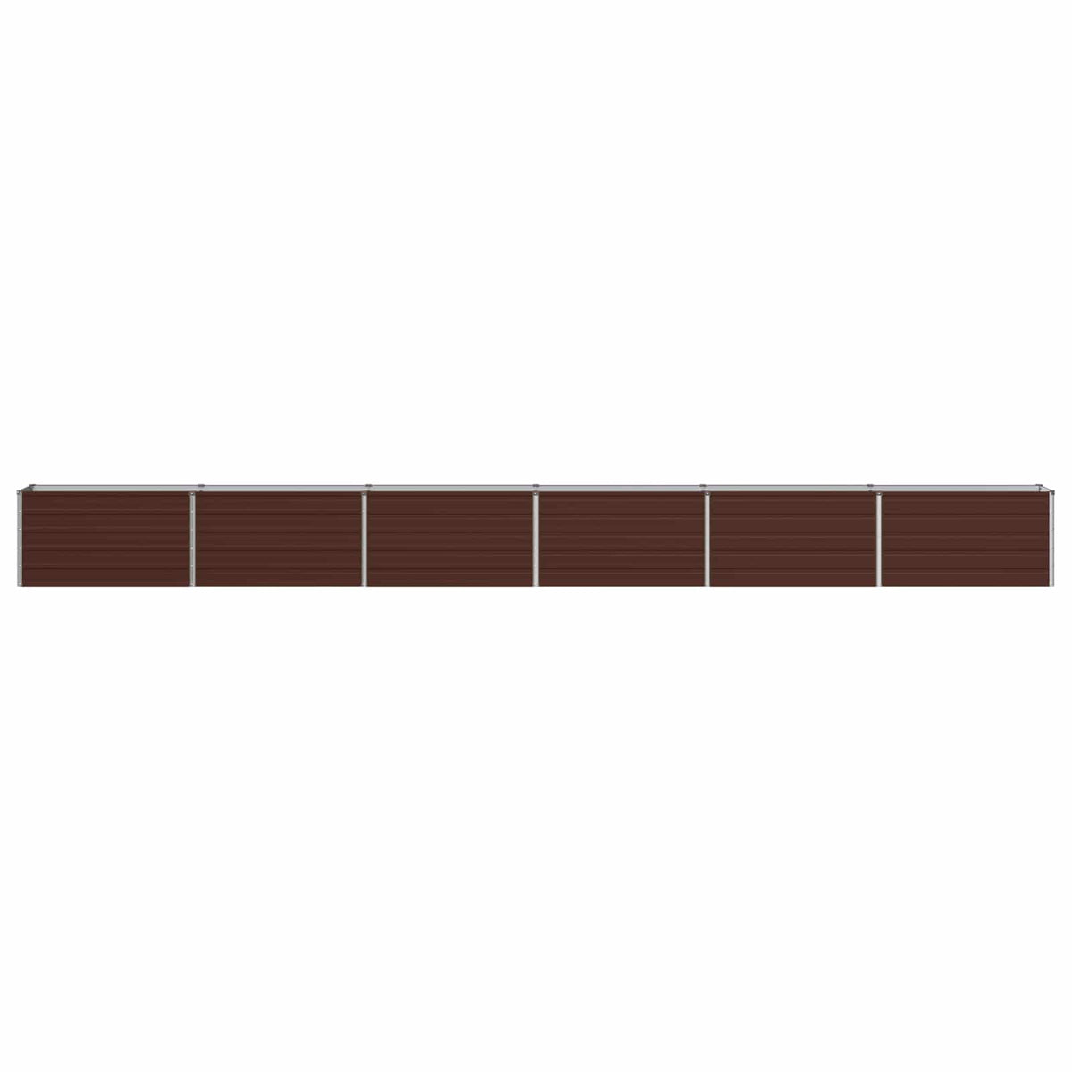 vidaXL Raised Garden Bed Brown 600 x 40 x 55 cm Galvanised Steel