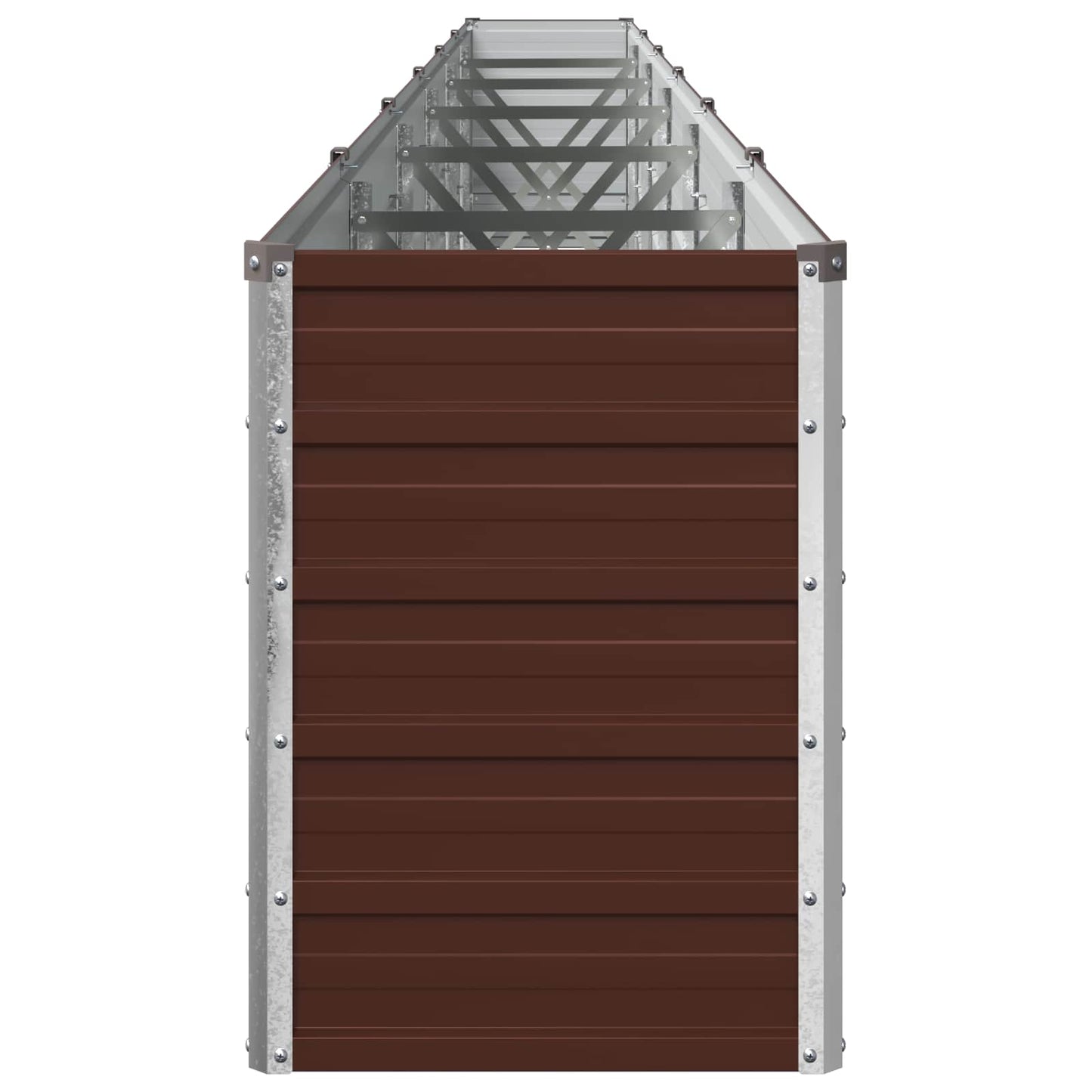 vidaXL Raised Garden Bed Brown 600 x 40 x 55 cm cold-rolled steel