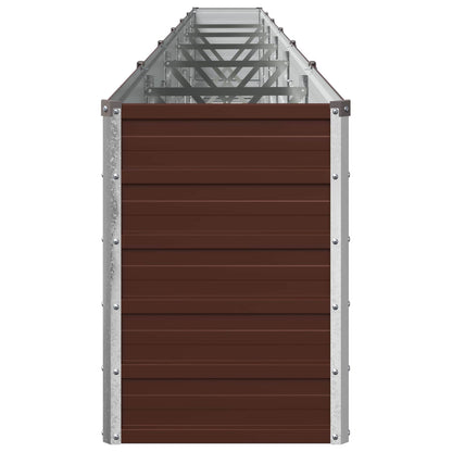 vidaXL Raised Garden Bed Brown 600 x 40 x 55 cm cold-rolled steel