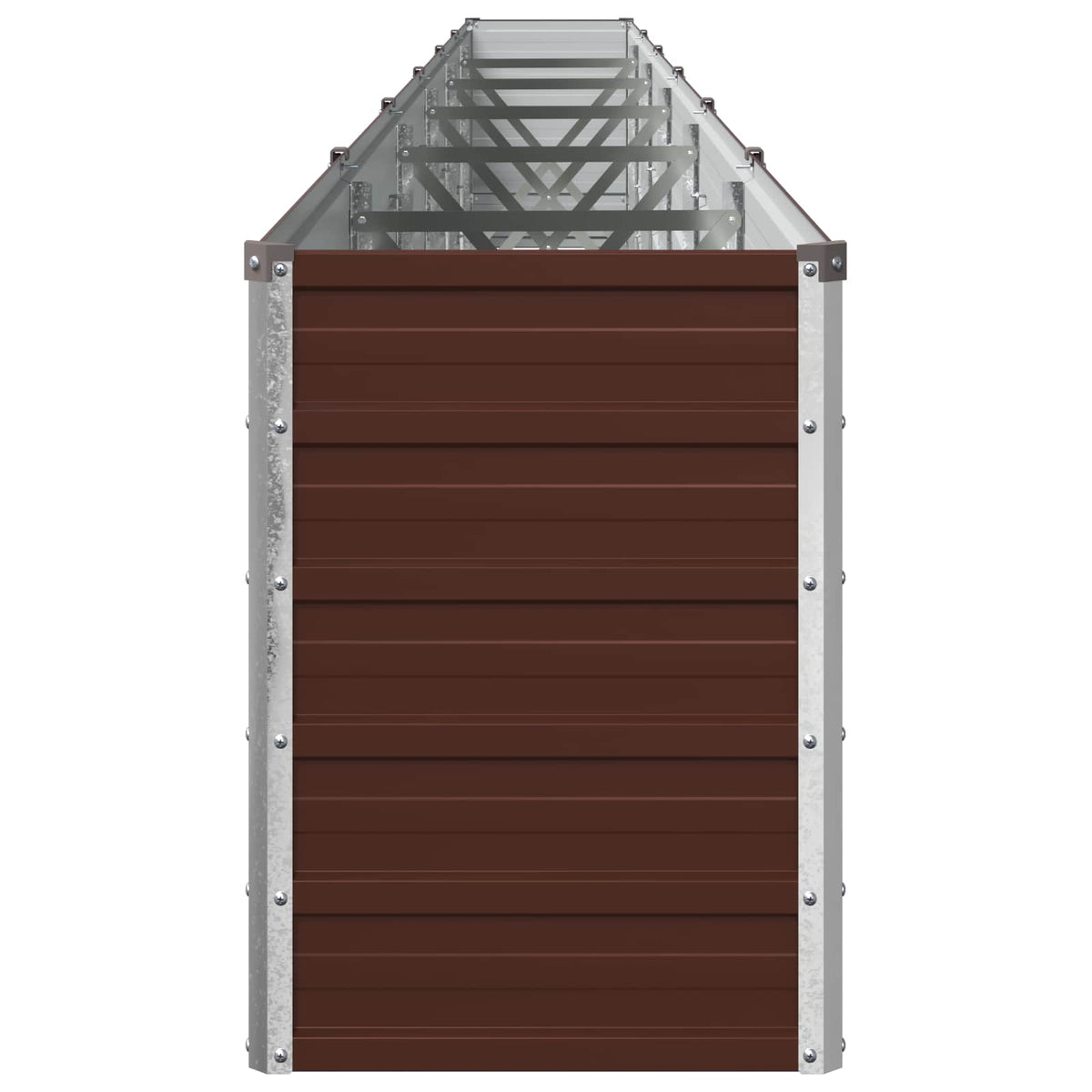 vidaXL Raised Garden Bed Brown 600 x 40 x 55 cm Galvanised Steel
