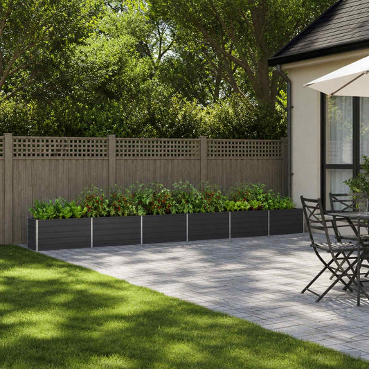vidaXL Raised Garden Bed Anthracite 600 x 40 x 55 cm cold-rolled steel