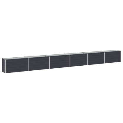 vidaXL Raised Garden Bed Anthracite 600 x 40 x 55 cm cold-rolled steel