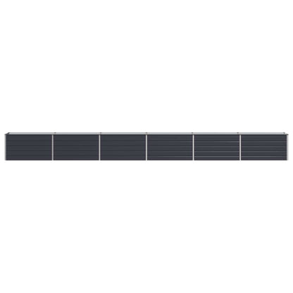 vidaXL Raised Garden Bed Anthracite 600 x 40 x 55 cm cold-rolled steel