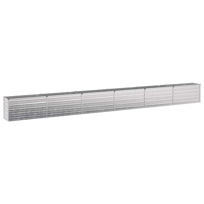 vidaXL Raised Garden Bed Silver 600 x 40 x 55 cm galvanized