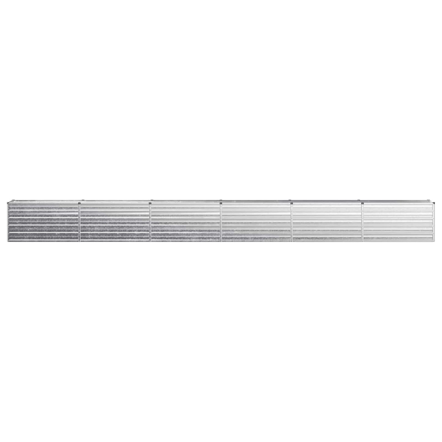 vidaXL Raised Garden Bed Silver 600 x 40 x 55 cm galvanized