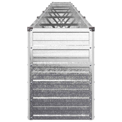 vidaXL Raised Garden Bed Silver 600 x 40 x 55 cm galvanized