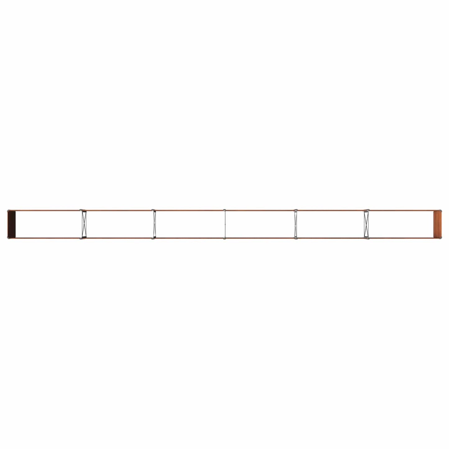 vidaXL Raised Garden Bed Rusty 600 x 40 x 55 cm corton