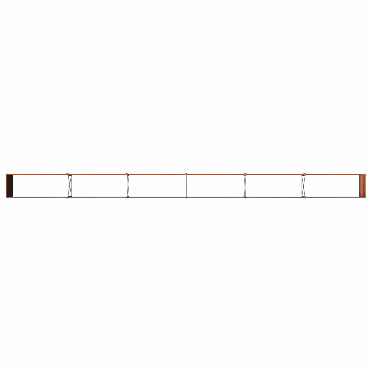 vidaXL Raised Garden Bed Weathering Steel 600 x 40 x 55 cm
