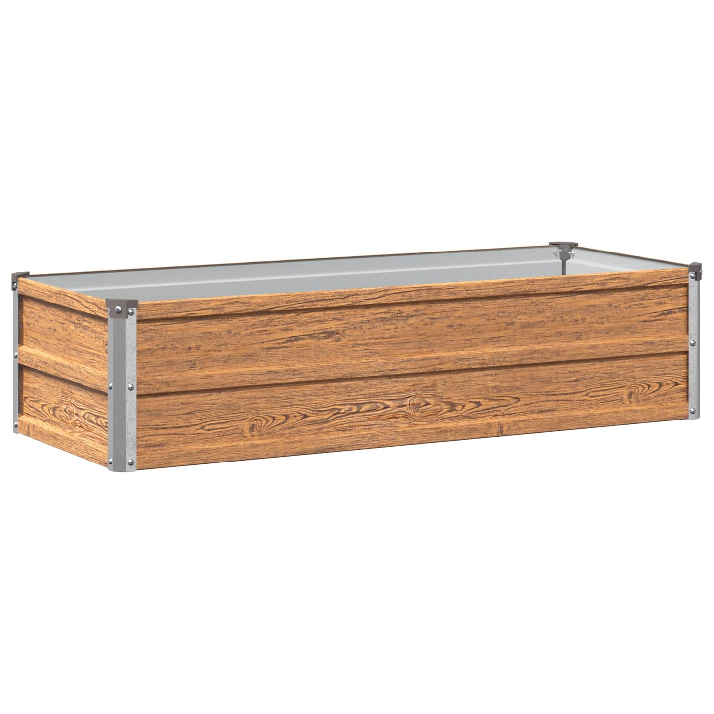 vidaXL Raised Garden Bed Wood Brown 100 x 40 x 24 cm cold-rolled steel
