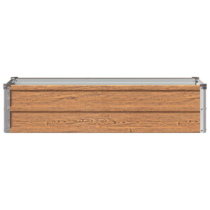 vidaXL Raised Garden Bed Wood Brown 100 x 40 x 24 cm cold-rolled steel
