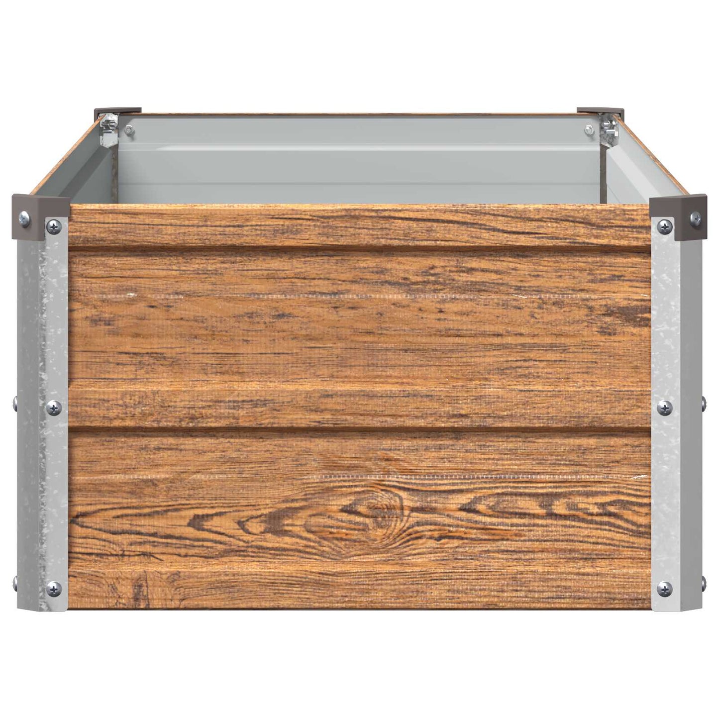 vidaXL Raised Garden Bed Wood Brown 100 x 40 x 24 cm cold-rolled steel