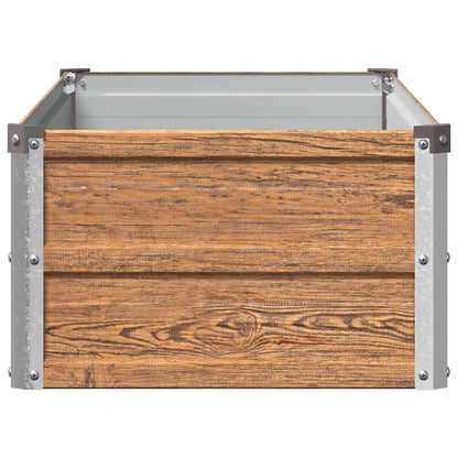 vidaXL Raised Garden Bed Wood Brown 100 x 40 x 24 cm cold-rolled steel