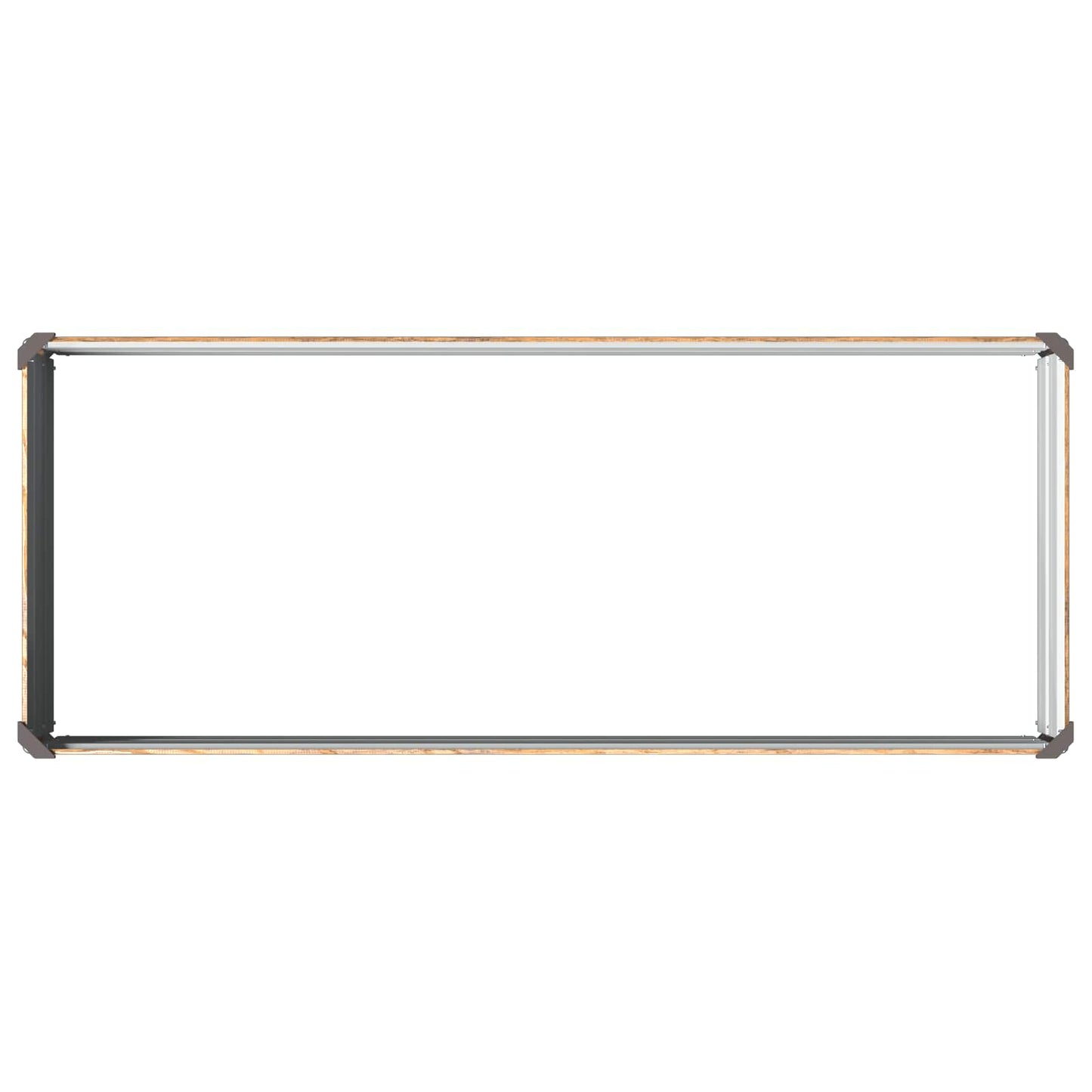 vidaXL Raised Garden Bed Wood Brown 100 x 40 x 24 cm cold-rolled steel
