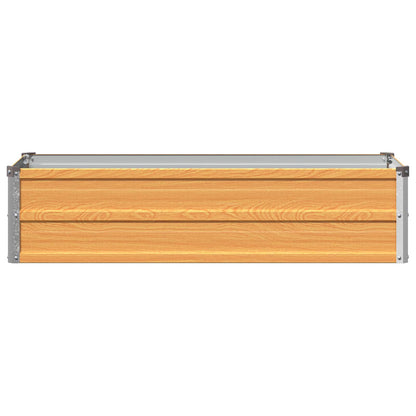 vidaXL Raised Garden Bed Natural 100 x 40 x 24 cm cold-rolled steel