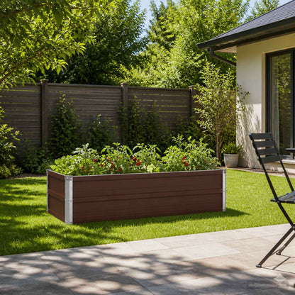 vidaXL Raised Garden Bed Brown 100 x 40 x 24 cm cold-rolled steel