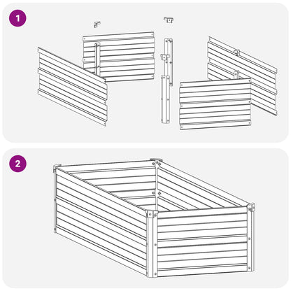 vidaXL Raised Garden Bed Anthracite 100 x 40 x 24 cm cold-rolled steel