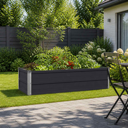 vidaXL Raised Garden Bed Anthracite 100 x 40 x 24 cm cold-rolled steel