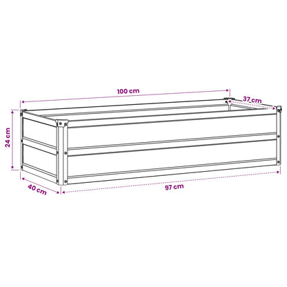 vidaXL Raised Garden Bed Anthracite 100 x 40 x 24 cm cold-rolled steel