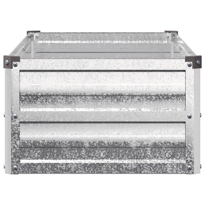 vidaXL Raised Garden Bed Silver 100 x 40 x 24 cm galvanized