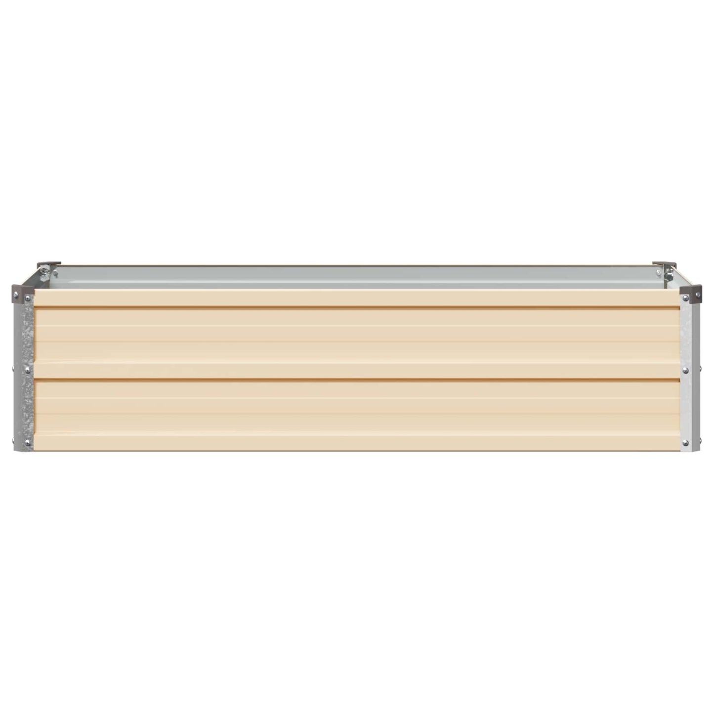 vidaXL Raised Garden Bed Ivory 100 x 40 x 24 cm cold-rolled steel