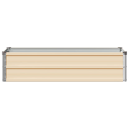 vidaXL Raised Garden Bed Ivory 100 x 40 x 24 cm cold-rolled steel