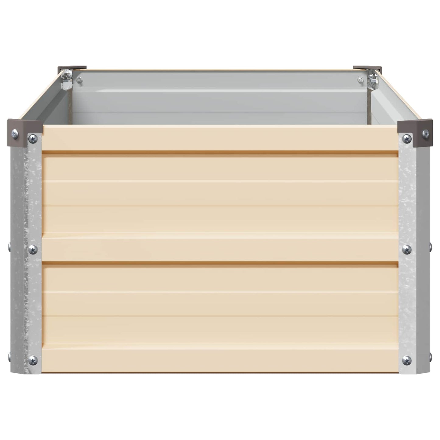 vidaXL Raised Garden Bed Ivory 100 x 40 x 24 cm cold-rolled steel