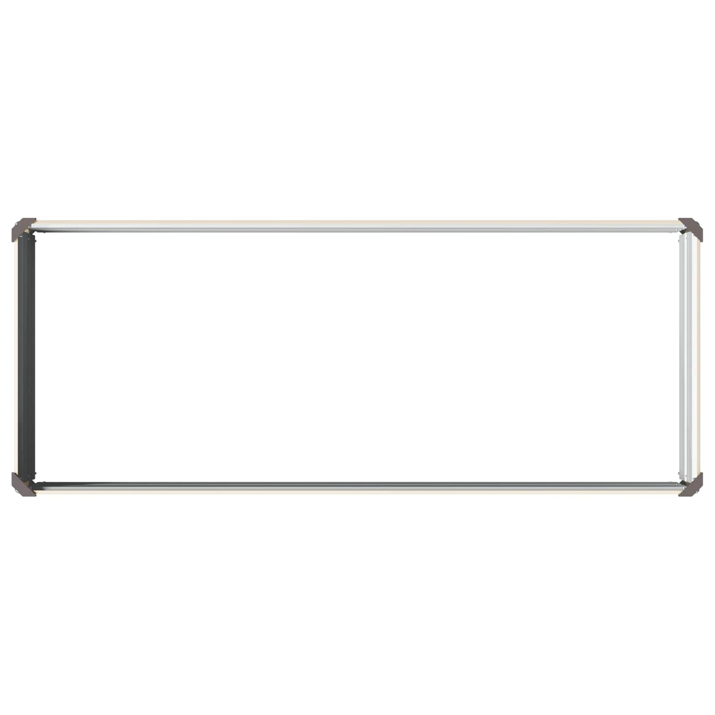 vidaXL Raised Garden Bed Ivory 100 x 40 x 24 cm cold-rolled steel