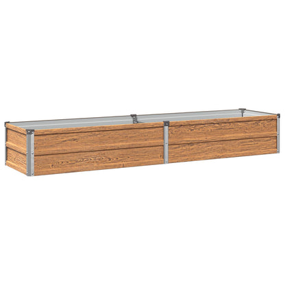 vidaXL Raised Garden Bed Wood Brown 160 x 40 x 24 cm cold-rolled steel