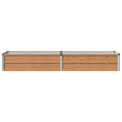 vidaXL Raised Garden Bed Wood Brown 160 x 40 x 24 cm cold-rolled steel