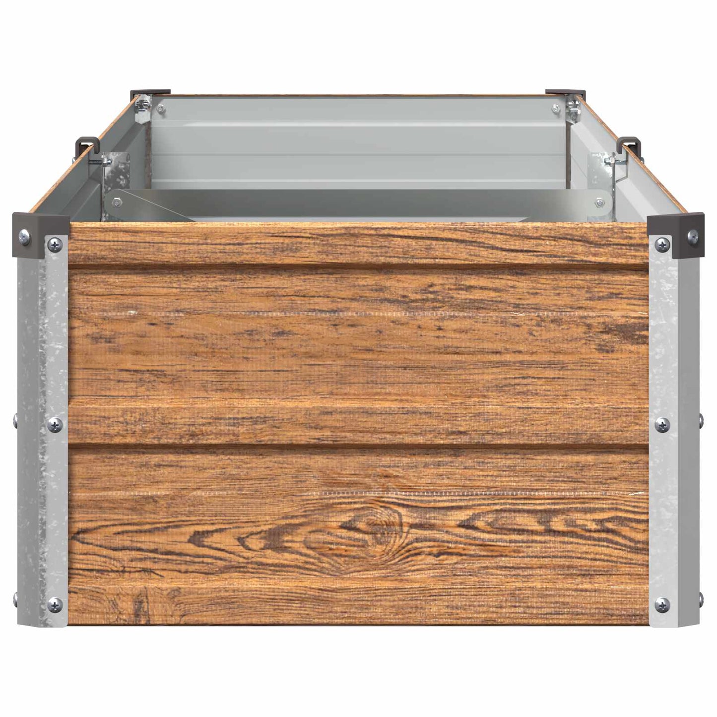 vidaXL Raised Garden Bed Wood Brown 160 x 40 x 24 cm cold-rolled steel