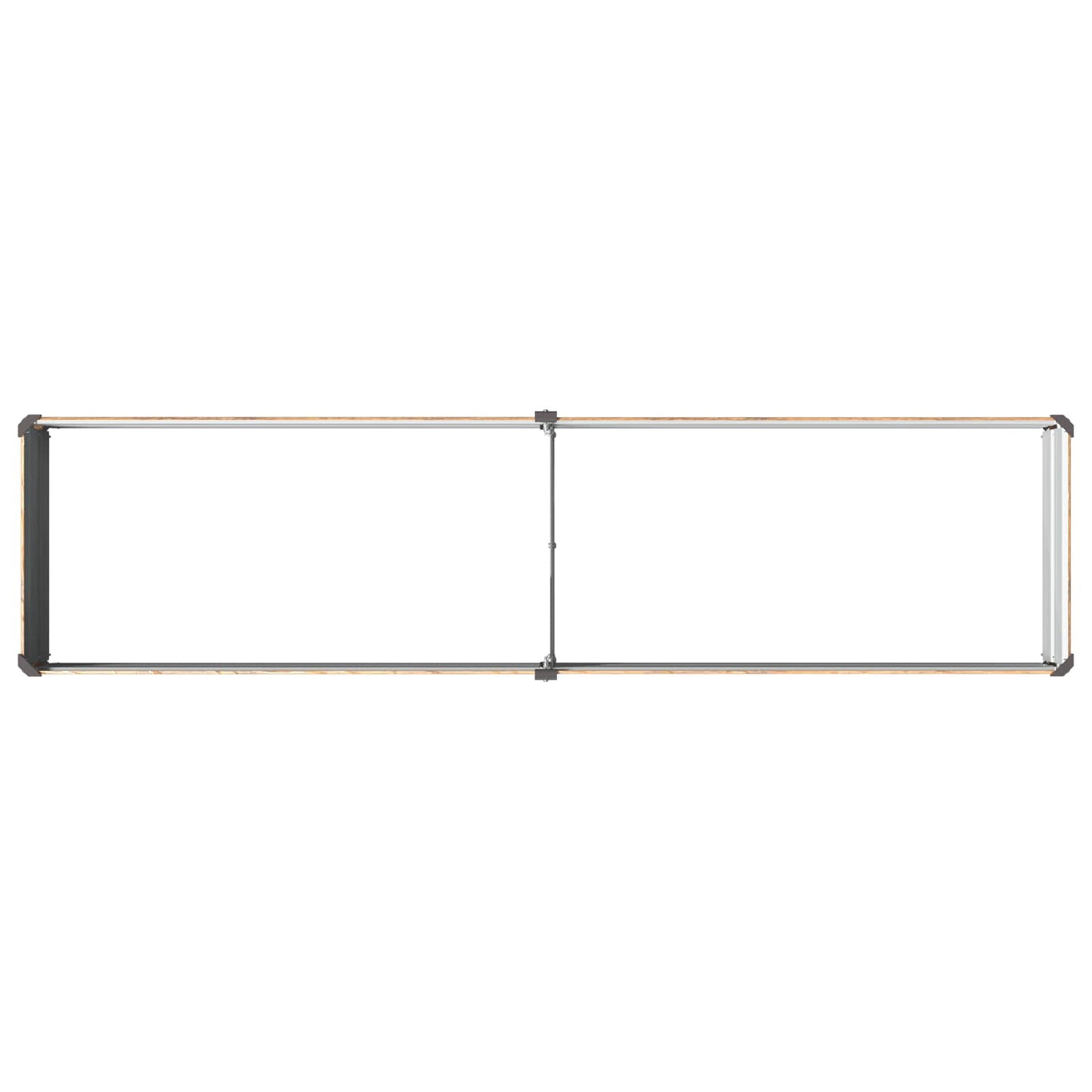 vidaXL Raised Garden Bed Wood Brown 160 x 40 x 24 cm cold-rolled steel