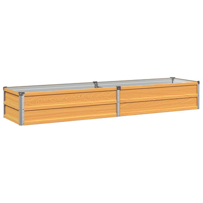 vidaXL Raised Garden Bed Natural 160 x 40 x 24 cm cold-rolled steel