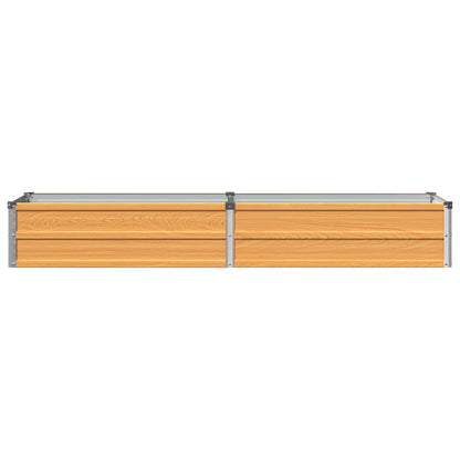 vidaXL Raised Garden Bed Natural 160 x 40 x 24 cm cold-rolled steel