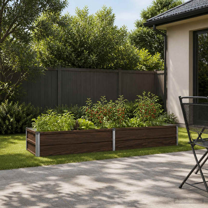 vidaXL Raised Garden Bed Black 160 x 40 x 24 cm cold-rolled steel