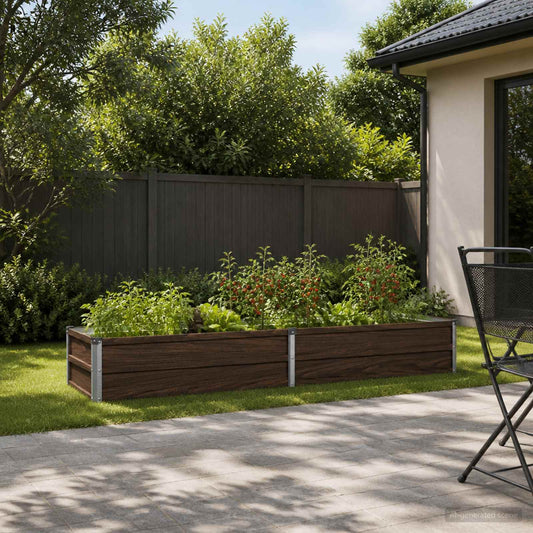 vidaXL Raised Garden Bed Black 160 x 40 x 24 cm cold-rolled steel