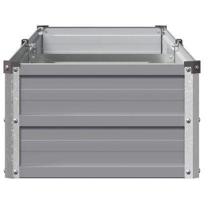 vidaXL Raised Garden Bed Grey 160 x 40 x 24 cm cold-rolled steel