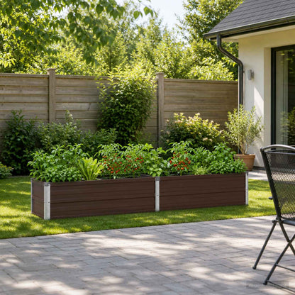 vidaXL Raised Garden Bed Brown 160 x 40 x 24 cm cold-rolled steel