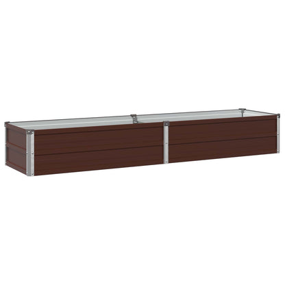 vidaXL Raised Garden Bed Brown 160 x 40 x 24 cm cold-rolled steel