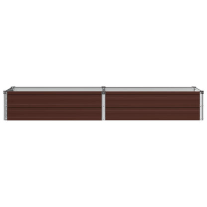 vidaXL Raised Garden Bed Brown 160 x 40 x 24 cm cold-rolled steel