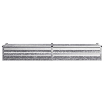 vidaXL Raised Garden Bed Silver 160 x 40 x 24 cm galvanized