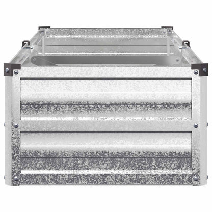 vidaXL Raised Garden Bed Silver 160 x 40 x 24 cm galvanized